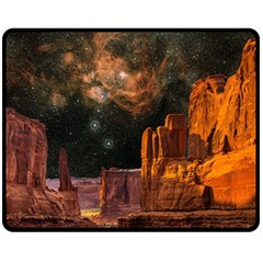 Geology Sand Stone Canyon Double Sided Fleece Blanket (medium)  by Simbadda