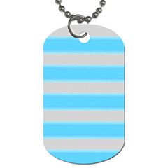 Bold Stripes Turquoise Pattern Dog Tag (one Side) by BrightVibesDesign