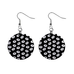 Donuts Pattern Mini Button Earrings by Valentinaart
