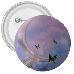 The Wonderful Moon With Butterflies 3  Buttons by FantasyWorld7