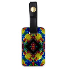 Kaleidoscope Art Pattern Ornament Luggage Tags (one Side)  by Celenk