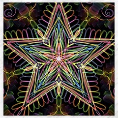 Star Mandala Pattern Design Doodle Canvas 12  X 12  by Simbadda