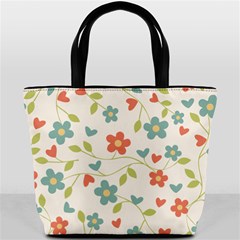 Flowers Pattern Bucket Bag by Hansue