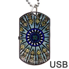 Pattern Art Form Architecture Dog Tag Usb Flash (one Side) by Nexatart