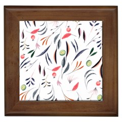 Watercolor Tablecloth Fabric Design Framed Tiles by Sapixe