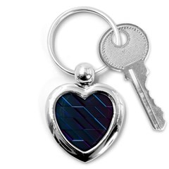 Glass Scifi Violet Ultraviolet Key Chains (heart)  by Sapixe