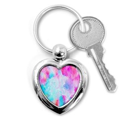 Background Drips Fluid Key Chains (heart)  by Sapixe