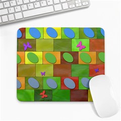 Easter Egg Happy Easter Colorful Large Mousepads by Sapixe