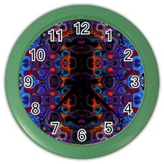 Kaleidoscope Art Pattern Ornament Color Wall Clock by Sapixe