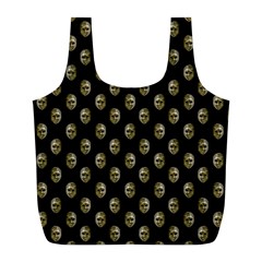Venetian Mask Motif Pattern 1 Full Print Recycle Bag (l) by dflcprintsclothing