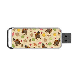 Thanksgiving Turkey Pattern Portable Usb Flash (one Side) by Valentinaart