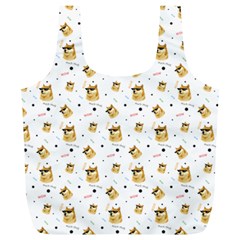 Doge Much Thug Wow Pattern Funny Kekistan Meme Dog White Full Print Recycle Bag (xl) by snek