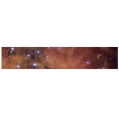 Cosmic Astronomy Sky With Stars Orange Brown And Yellow Large Flano Scarf  by genx