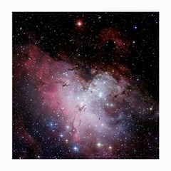 Eagle Nebula Wine Pink And Purple Pastel Stars Astronomy Medium Glasses Cloth by genx