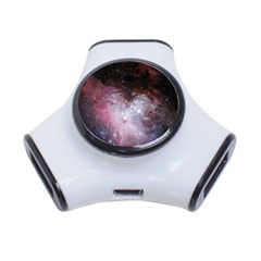 Eagle Nebula Wine Pink And Purple Pastel Stars Astronomy 3-port Usb Hub by genx