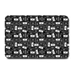 Tape Cassette 80s Retro GenX Pattern black and White Plate Mats 18 x12  Plate Mat
