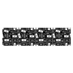 Tape Cassette 80s Retro Genx Pattern Black And White Satin Scarf (oblong) by genx
