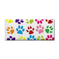 Paw Print Paw Prints Background Hand Towel by Wegoenart