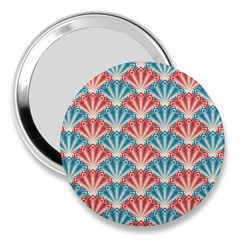Seamless Patter Peacock Feathers 3  Handbag Mirrors by Wegoenart