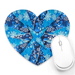 Christmas Background Pattern Heart Mousepads by Wegoenart