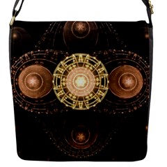 Fractal Design Pattern Fantasy Flap Closure Messenger Bag (s) by Wegoenart