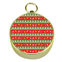 Christmas Papers Red And Green Gold Compasses by Wegoenart
