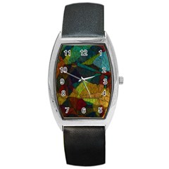 Background Color Template Abstract Barrel Style Metal Watch by Wegoenart