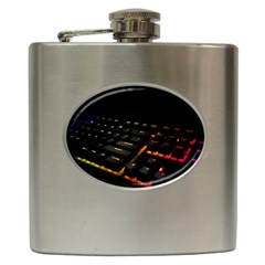 Keyboard Led Technology Hip Flask (6 Oz) by Wegoenart