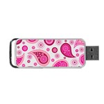 Paisley Pattern Art Background Portable USB Flash (Two Sides) Back