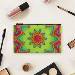 Abstract Art Abstract Background Green Cosmetic Bag (small) by Wegoenart