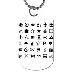 Icons Set Symbols Collection Dog Tag (one Side) by Wegoenart