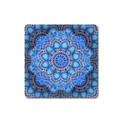 Fractal Mandala Abstract Square Magnet by Wegoenart