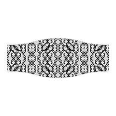 Black And White Intricate Modern Geometric Pattern Stretchable Headband by dflcprintsclothing