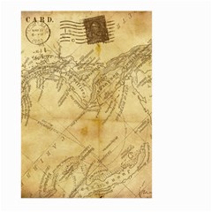 Vintage Map Background Paper Large Garden Flag (two Sides) by Pakrebo