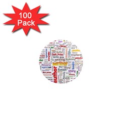 Writing Author Motivation Words 1  Mini Magnets (100 Pack)  by Pakrebo