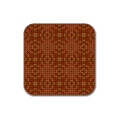 Mosaic Triangle Symmetry Rubber Coaster (square)  by Pakrebo