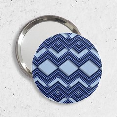 Textile Texture Fabric Zigzag Blue 2 25  Handbag Mirrors by Pakrebo