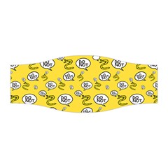 No Step On Snek Do Not Bubble Speech Pattern Yellow Background Meme Stretchable Headband by snek