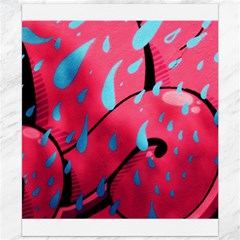 Graffiti Watermelon Pink With Light Blue Drops Retro Canvas 20  X 24  by genx