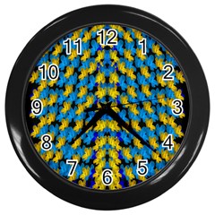 Flowers Coming From Above Ornate Decorative Wall Clock (black) by pepitasart