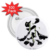 Tea Calligraphy 2 25  Buttons (100 Pack)  by EMWdesign