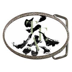 Tea Calligraphy Belt Buckles by EMWdesign