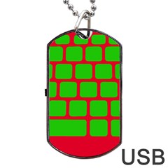 Keyboard Keys Computer Input Pc Dog Tag Usb Flash (two Sides) by Pakrebo