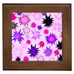 Inks Drops Black Paint Design Framed Tiles by Pakrebo