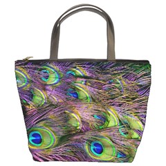 Peacock Feathers Bucket Bag by WensdaiAmbrose