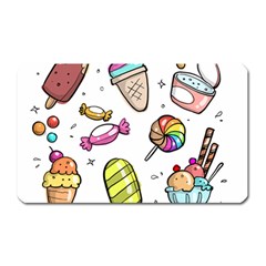 Doodle Cartoon Drawn Cone Food Magnet (rectangular) by Pakrebo