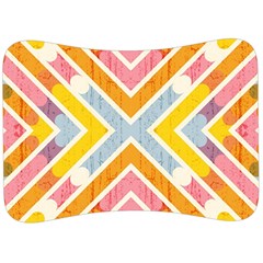 Line Pattern Cross Print Repeat Velour Seat Head Rest Cushion by Pakrebo