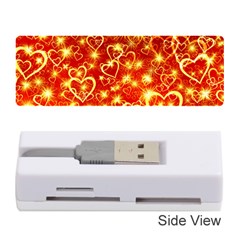 Pattern Valentine Heart Love Memory Card Reader (stick) by Mariart
