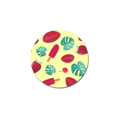 Watermelon Leaves Strawberry Golf Ball Marker by Pakrebo