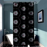 Geometric Pattern - Black Shower Curtain 36  x 72  (Stall)  Curtain(36 X72 ) - 33.26 x66.24  Curtain(36 X72 )